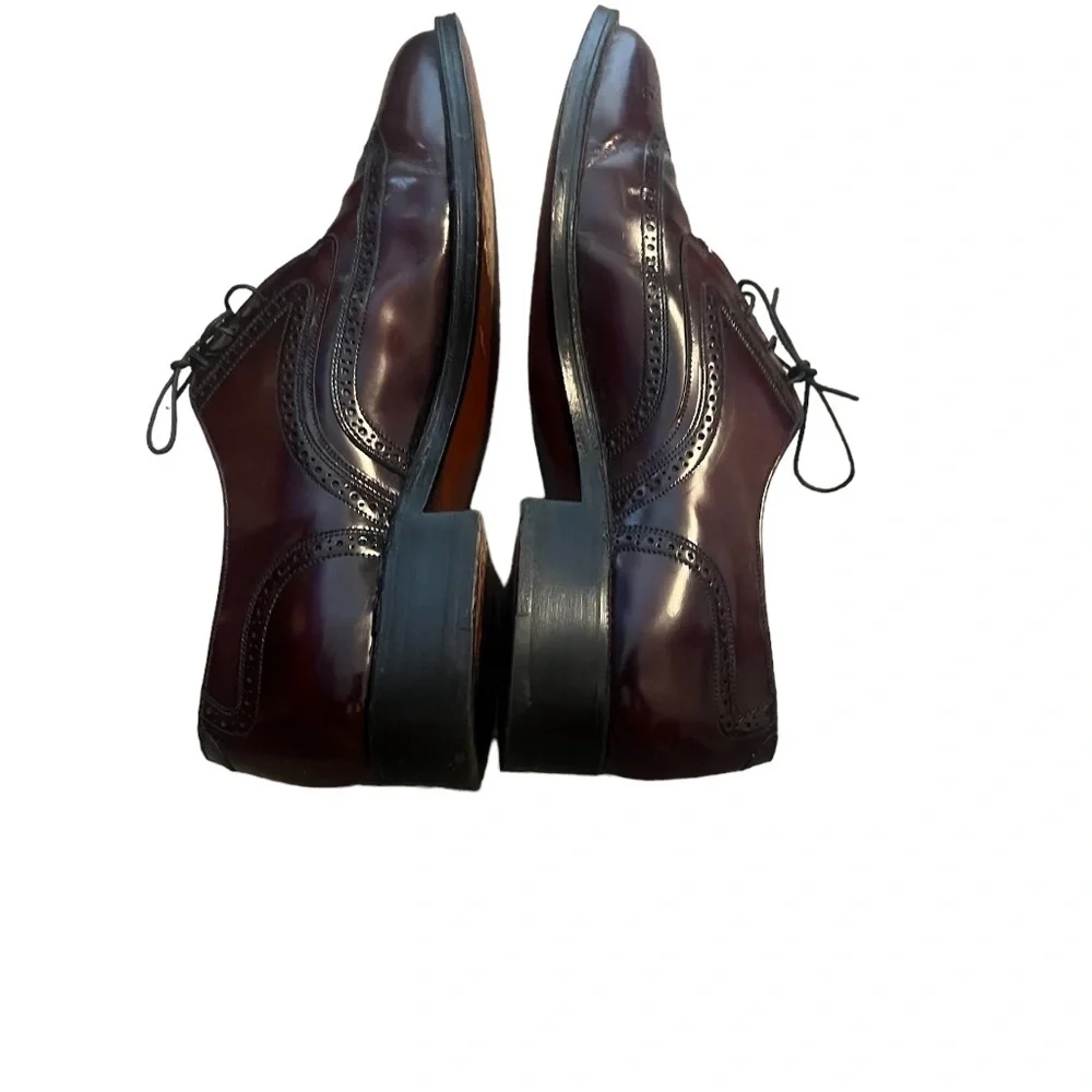 Freeman Ultra-Flex Hendrix Wingtip Leather Oxford Men’s Burgundy Size 9‎